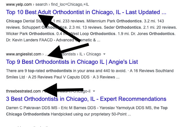 Small Business Listing Marketing for Orthodontists